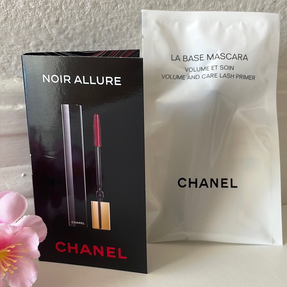 🌺 CHANEL Noir Allure and La Base Mascara primer samples bundle set new NWT